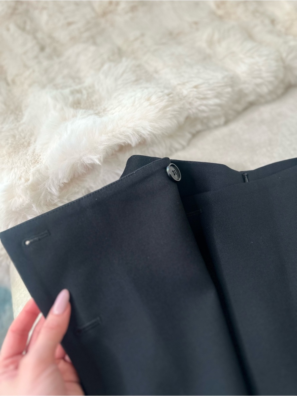 Classic Black A-Line Skort with Gold Buttons like a Flower Style Size XXS, - Picture 8 of 10
